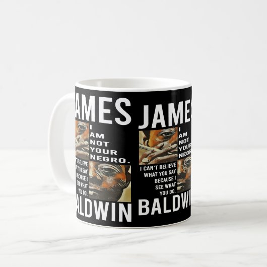 Überraschungsgeschenk James Baldwin Protest Hallow Kaffeetasse (Vorderseite Links)