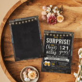 Überraschungsjubeln und Bier 21. Geburtstagsfeier Einladung