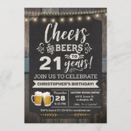 Überraschungsjubeln und Bier 21. Geburtstagsfeier Einladung