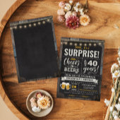 Überraschungsjubeln und Biere 40. Geburtstagsfeier Einladung