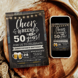 Überraschungsjubeln und Biere 50. Geburtstagsfeier Einladung