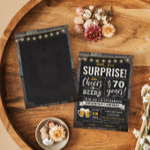 Überraschungsjubeln und Biere 70. Geburtstagsfeier Einladung