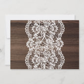 Überraschungsjubiläum Party rustikale Goldblume Einladung (Rückseite)