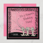 Überraschungskätzchen für Kinder bei der Geburtsta Einladung (Vorne/Hinten)