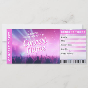 Überraschungskonzert-Geschenkticket Musik Enthüllu Einladung