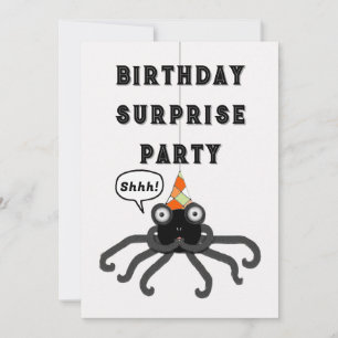 Überraschungsparty Oktober Halloween Geburtstag Einladung