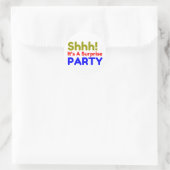 ÜBERRASCHUNGSPARTY RUNDER AUFKLEBER (Tasche)