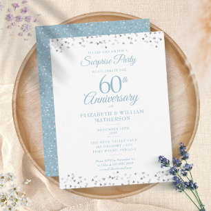 Überraschungsparty zum 60. Hochzeitstag Love Heart Postkarte