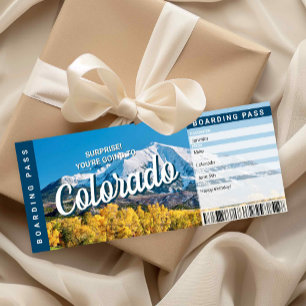 Überraschungsreise Colorado Ticket Bordkarte Einladung