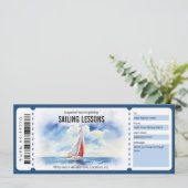 Überraschungssegler Geschenkgutschein Einladung (Stehend Vorderseite)