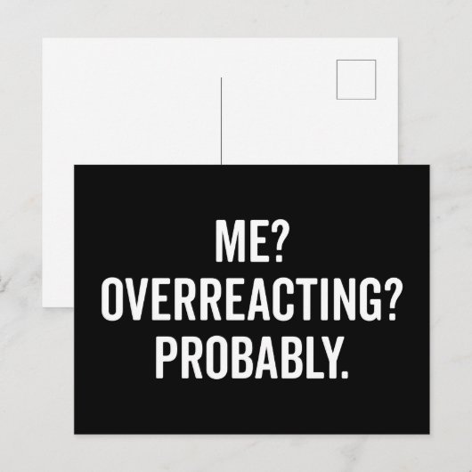 Überreaktionen Postkarte (Vorne/Hinten)