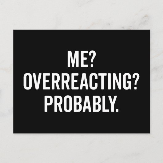 Überreaktionen Postkarte (Vorderseite)