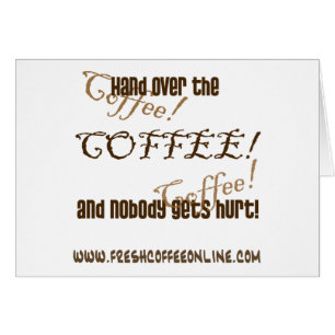 Überreichen Sie den Kaffee