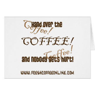 Überreichen Sie den Kaffee