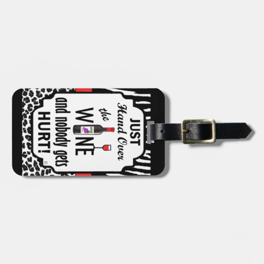 Überreichen Sie einfach den Wein Gepäckanhänger (Vorderseite horizontal)