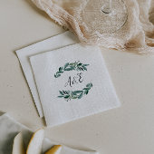 Überreiches Foliage Wedding Monogram Serviette