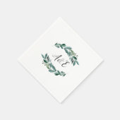 Überreiches Foliage Wedding Monogram Serviette (Ecke)
