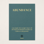 Überreiches Sinnvolles Schmuckstück-Display-Karte (Vorderseite)