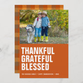 Überreichlich Dankbarkeit Erntedank Fotos Feiertagskarte (Vorne/Hinten)