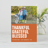 Überreichlich Dankbarkeit Erntedank Fotos Feiertagskarte (Stehend Vorderseite)