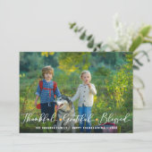 Überreichlich Dankbarkeit Erntedank Fotos Feiertagskarte (Stehend Vorderseite)