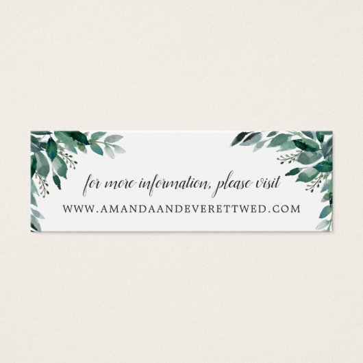 Überreichlich Foliage Wedding Website Cards | Mini (Vorderseite)