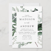 Überreichlich Grünrahmen Hochzeit Einladung (Vorderseite)