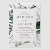 Überreichlich Grünrahmen Hochzeit Pergament Einladungen (Vorderseite)