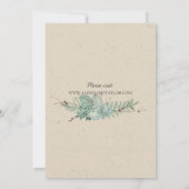 Überreichlich Liebe-sukkulente Strandlichter Hochz Einladung (Rückseite)