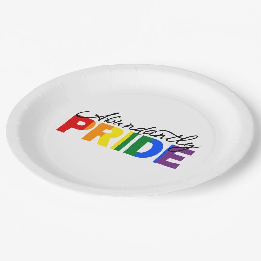 Überreichlich Pride Paper Plate Pappteller (Schrägansicht)