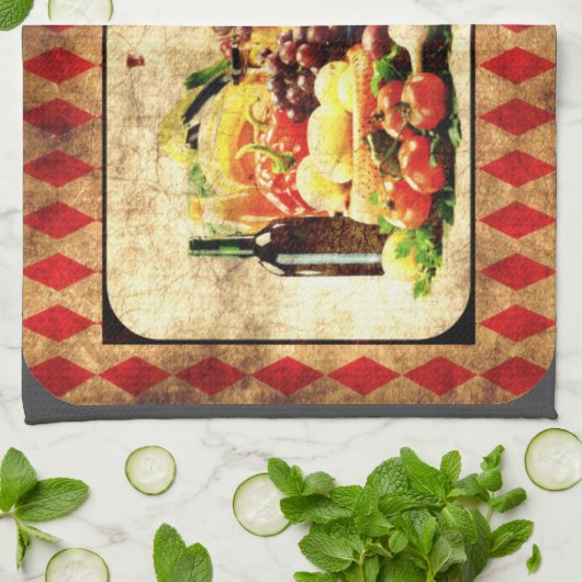 Überreichlich Tabelle gestört digital Geschirrtuch (Gefaltet)