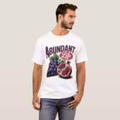 Überreichlich Trauben Pomegranat Retro T-Shirt (Vorne ganz)