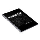 Überreichliche Affirmationstypografie Notizblock (Rechte Seite)