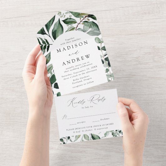 Überreichliche Blumenbeete All In One Einladung (Abreißen)