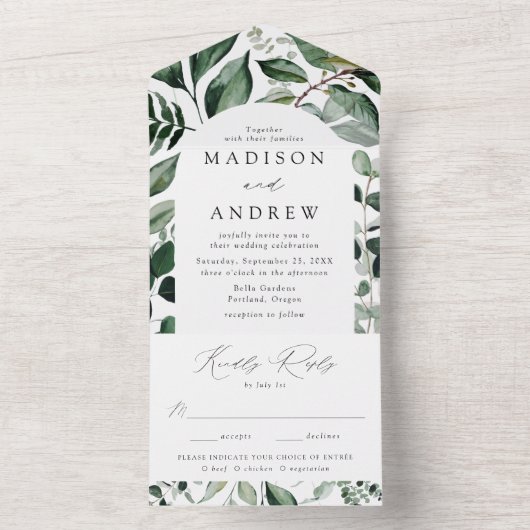 Überreichliche Blumenbeete All In One Einladung (Innen Boden)