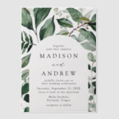 Überreichliche Blumenbeete Pergament Einladungen (Vorderseite)