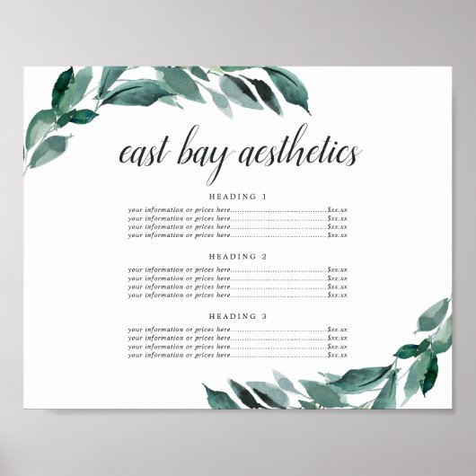 Überreichliche Foliage Business Services oder Prei Poster (Vorne)