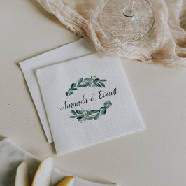 Überreichliche Foliage Personalisierte Hochzeit Serviette