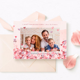 Überreichliche Herzen | Valentinstag für zwei Foto Feiertagskarte
