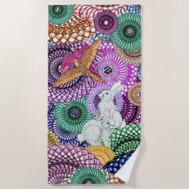 Überreichliche Kaninchen Strandtuch