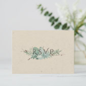 Überreichliche Liebe - Succulent Bouquet Wedding R RSVP Karte (Stehend Vorderseite)