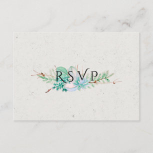 Überreichliche Liebe - Succulent Bouquet Wedding R RSVP Karte