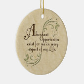 Überreichliche Möglichkeiten zur Affirmation Ornam Keramikornament (Rechts)