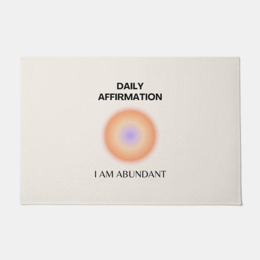 Überreichliche tägliche Bestätigung positive spiri Fußmatte (Vorderseite)