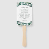 Überreichliches Foliage-Hochzeitsprogramm Fächer (Rückseite)