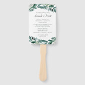 Überreichliches Foliage-Hochzeitsprogramm Fächer (Vorderseite)