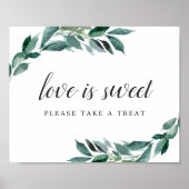 Überreichliches Foliage Wedding Dessert Bar Sign Poster (Vorne)