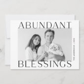 Überreichliches schwarzes Foto Feiertagskarte (Vorderseite)