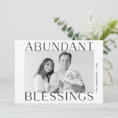 Überreichliches schwarzes Foto Feiertagskarte (Stehend Vorderseite)