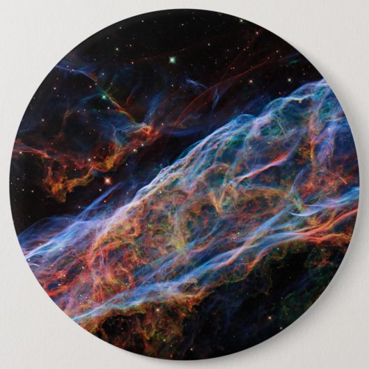 Überreste der Supernova Veil-Nebel Hubble-Teleskop Button (Vorderseite)
